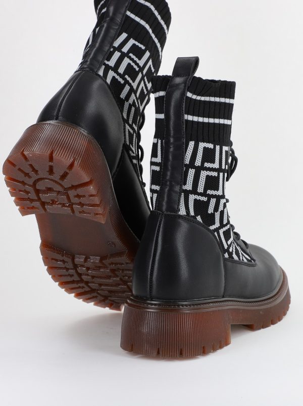 Ghete Damă cu Talpa Groasa Piele Ecologica Negru (BS313BO2310118) 121