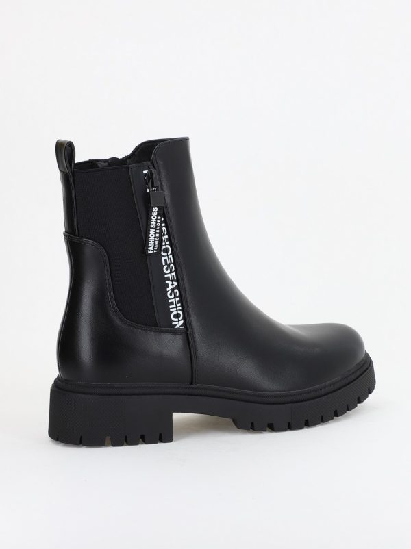 Ghete Dama cu Talpa Groasa Piele Ecologica Negru (BS7507AM2310109) 120