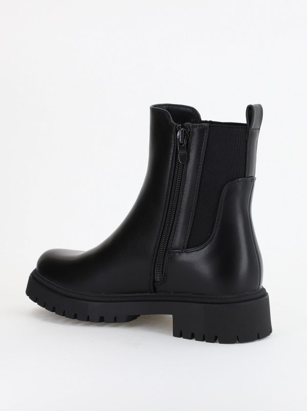 Ghete Dama cu Talpa Groasa Piele Ecologica Negru (BS7507AM2310109) 121
