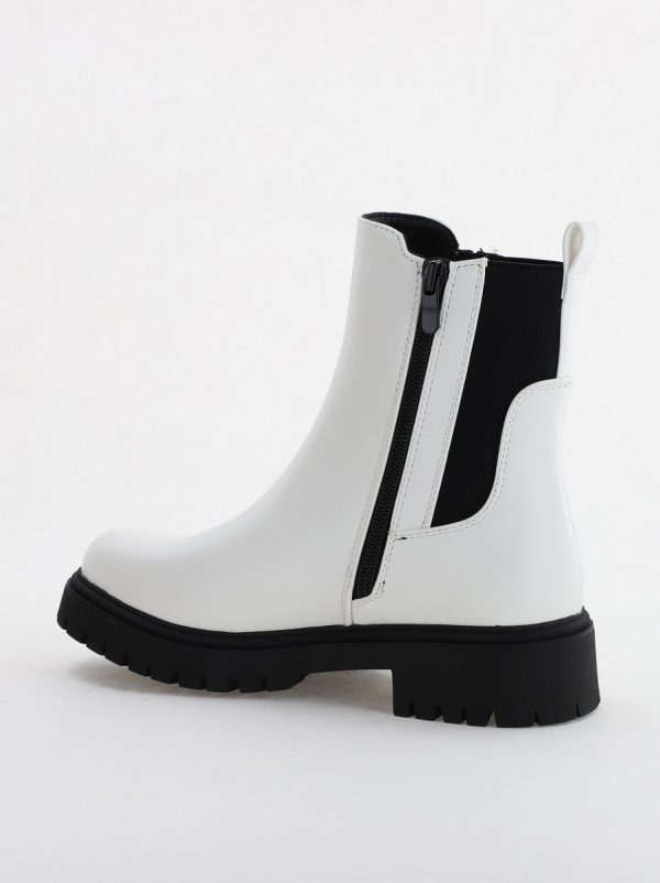 Ghete Dama cu Talpa Groasa Piele Ecologica Alb (BS7507AM2310110) 121