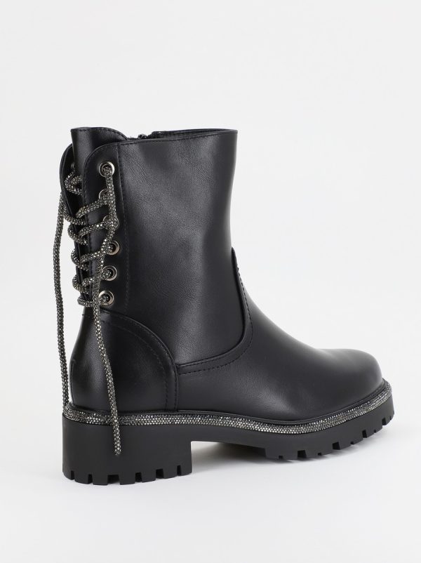 Ghete Dama cu Talpa Groasa Piele Ecologica Negru lac (BS7501AM2310114) 120