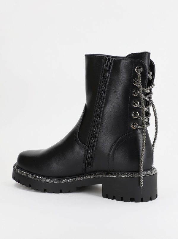 Ghete Dama cu Talpa Groasa Piele Ecologica Negru lac (BS7501AM2310114) 121