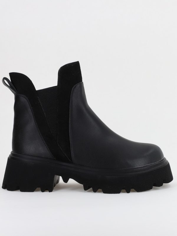 Ghete damă din piele ecologică elastic Negre (BS7006BT2311296) 120