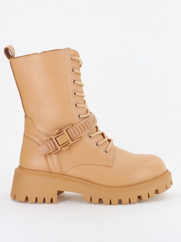 Ghete Femei cu Talpa Groasa Piele Ecologica Bej (BS3028B2310129) 120