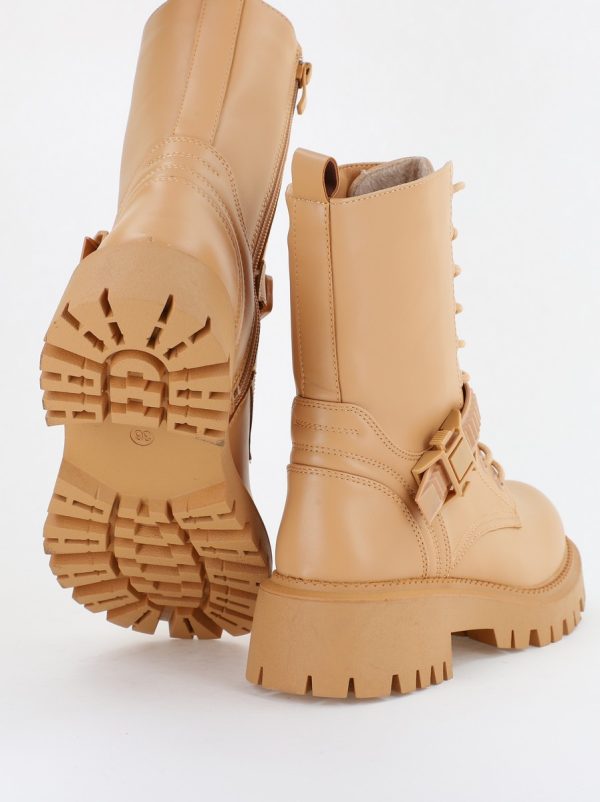 Ghete Femei cu Talpa Groasa Piele Ecologica Bej (BS3028B2310129) 125