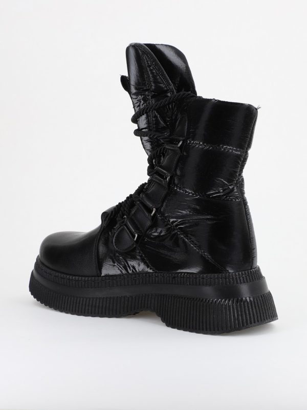 Ghete Femei cu Talpa Groasa Piele Ecologica Negru (BS100BT2311299) 122