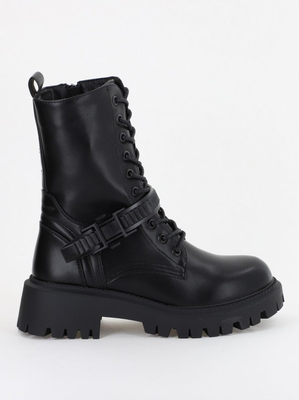 Ghete Femei cu Talpa Groasa Piele Ecologica Negru (BS3028B2310130) 120