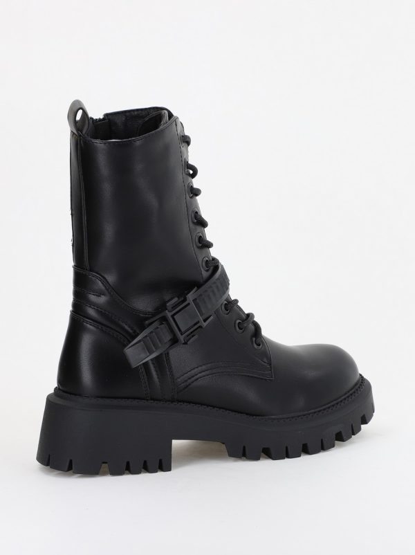Ghete Femei cu Talpa Groasa Piele Ecologica Negru (BS3028B2310130) 122