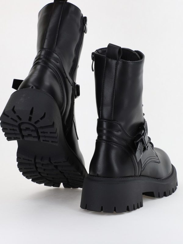 Ghete Femei cu Talpa Groasa Piele Ecologica Negru (BS3028B2310130) 125