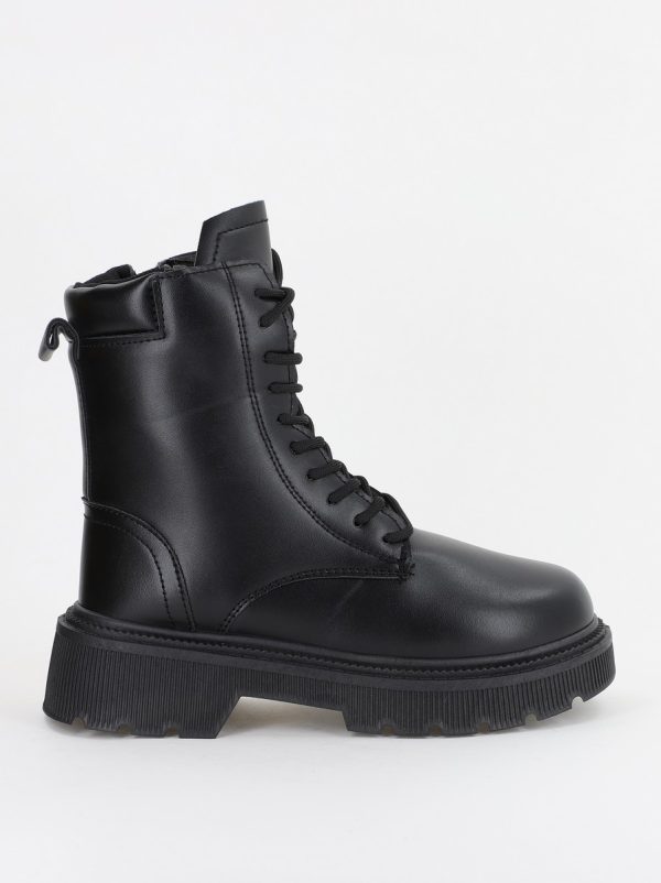 Ghete Femei cu Talpa Groasa Piele Ecologica Negru (BS302BO2310122) 121
