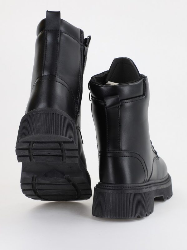 Ghete Femei cu Talpa Groasa Piele Ecologica Negru (BS302BO2310122) 123