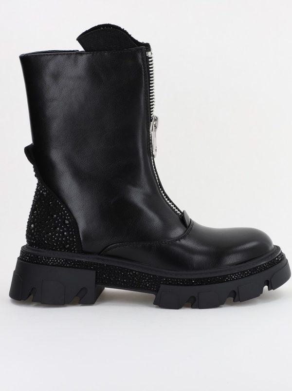 Ghete Femei cu Talpa Groasa Piele Ecologica Negru (BS52020BO2310218) 120