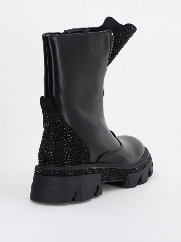 Ghete Femei cu Talpa Groasa Piele Ecologica Negru (BS52020BO2310218) 121