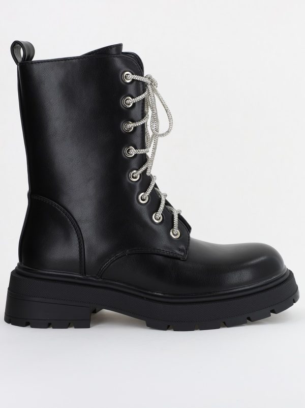 Ghete Femei cu Talpa Groasa Piele Ecologica Negru (BS52061BO2310217) 119