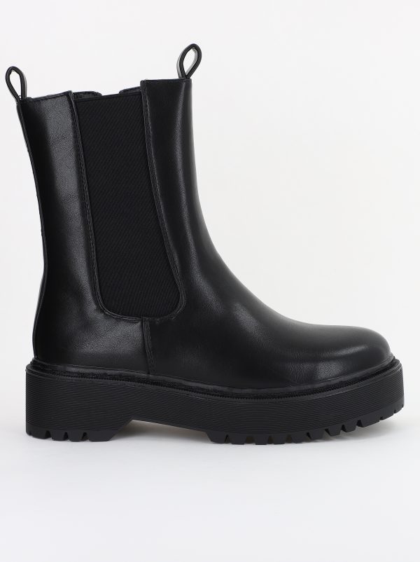 Ghete Femei cu Talpa Groasa Piele Ecologica Negru (BS52067BO2310215) 119