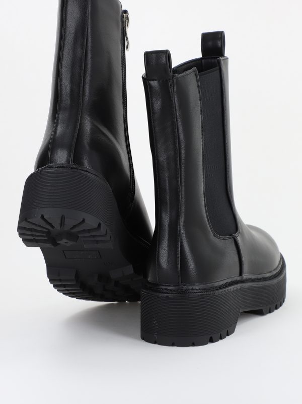 Ghete Femei cu Talpa Groasa Piele Ecologica Negru (BS52067BO2310215) 122