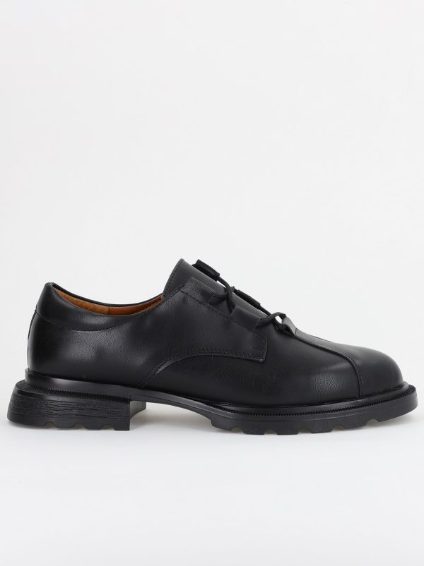 Mocasini Dama piele ecologică cu șiret culoare negri (BS813AY2311332) 120
