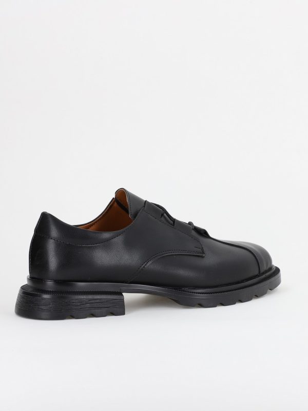 Mocasini Dama piele ecologică cu șiret culoare negri (BS813AY2311332) 121