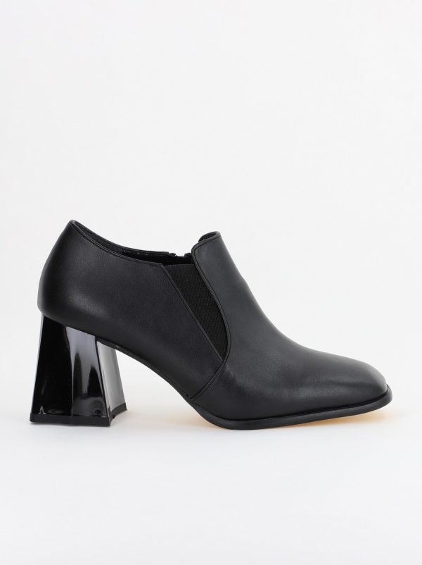 Pantofi Dama Piele Eco Vârf Drept cu Toc Negru mat BS1250AY2310230 120