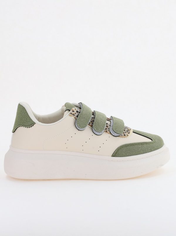 Pantofi sport dama din piele ecologică verde (BS257EV2310161) 120