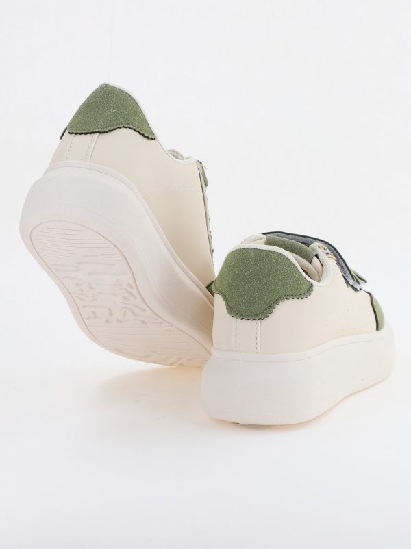 Pantofi sport dama din piele ecologică verde (BS257EV2310161) 124