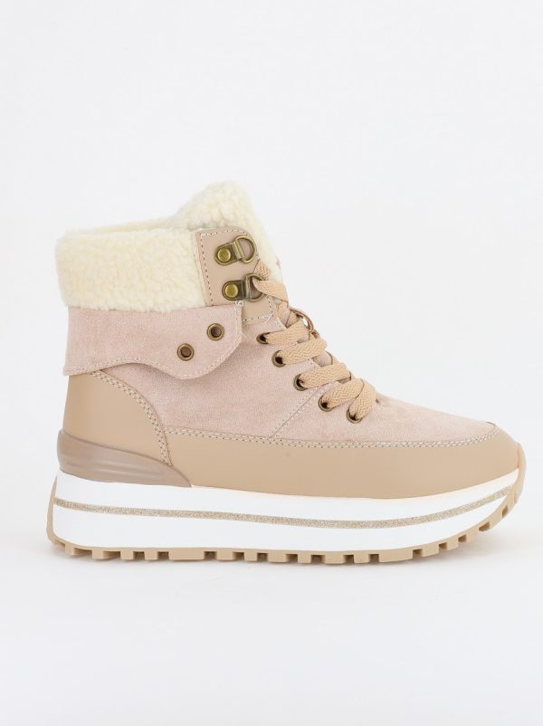 Pantofi sport dama inalti cu blanita Bej (BS101Q2310143) 119