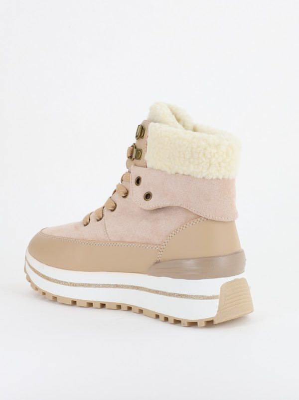 Pantofi sport dama inalti cu blanita Bej (BS101Q2310143) 121