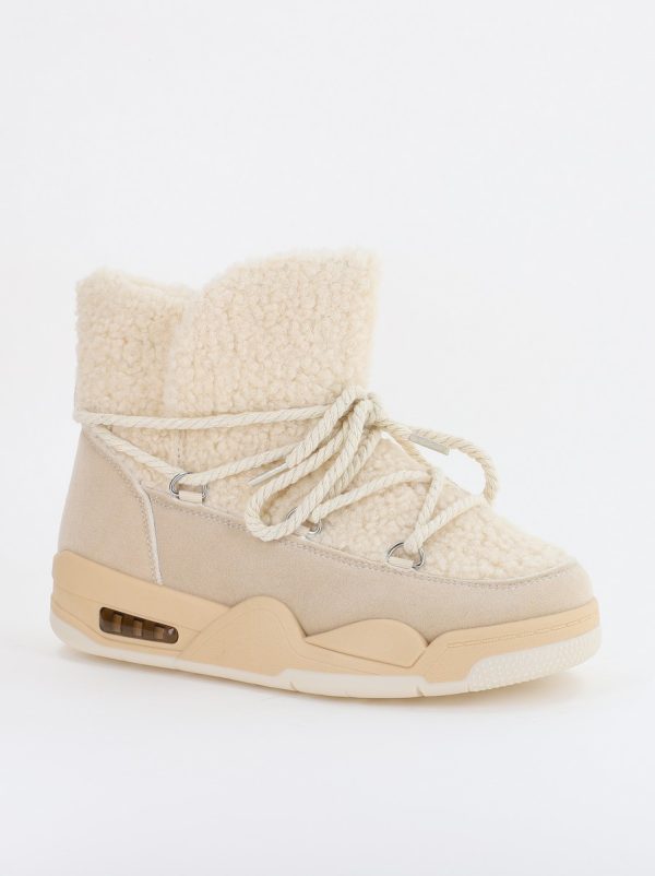 Pantofi Sport Dama - Pantofi sport dama inalti cu blanita Bej (BS103Q2310131)
