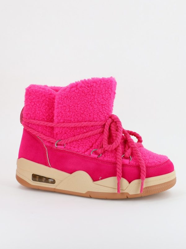 Pantofi Sport Dama - Pantofi sport dama inalti cu blanita fuchsia (BS103Q2310135)