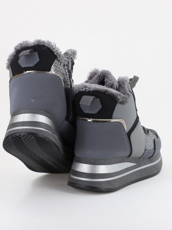 Pantofi sport dama inalti cu blanita Gri (BS98Q2310145) 122