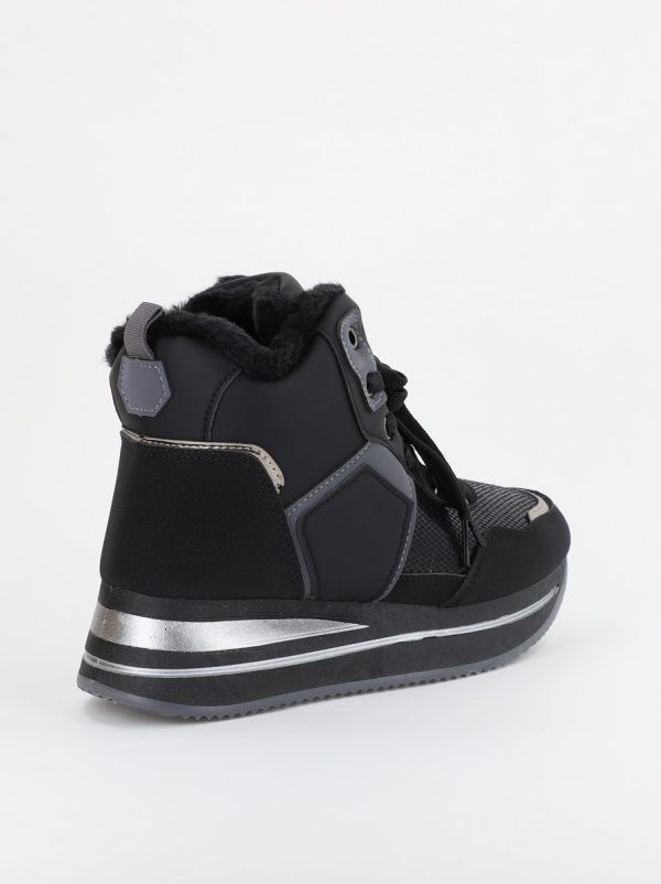 Pantofi sport dama inalti cu blanita Negri(BS98Q2310146) 121