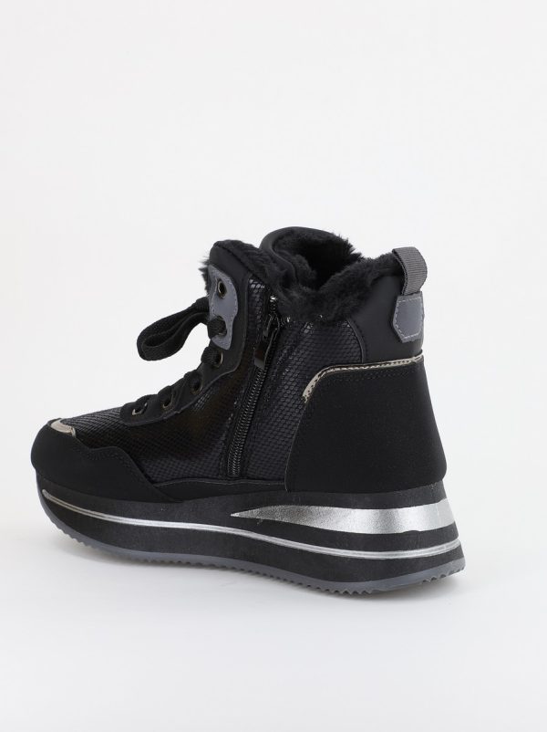 Pantofi sport dama inalti cu blanita Negri(BS98Q2310146) 122