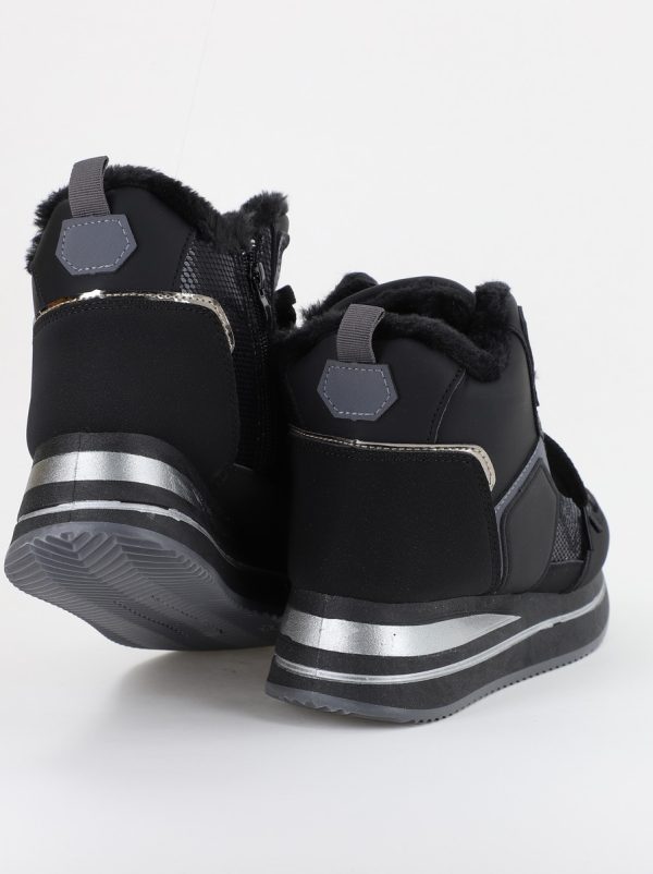 Pantofi sport dama inalti cu blanita Negri(BS98Q2310146) 123