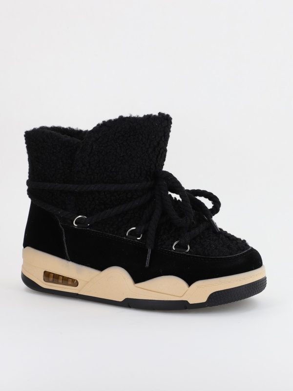 Pantofi Sport Dama - Pantofi sport dama inalti cu blanita Negru (BS103Q2310133)