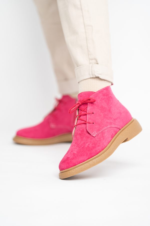 Ghete Damă cu șireturi Piele Ecologică Fuchsia (BS1137BT2310238) 119
