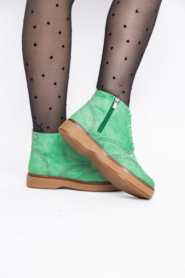 Ghete Damă cu Șiret Piele Ecologică întoarsă culoare Verde (BS252BT2310028) 119
