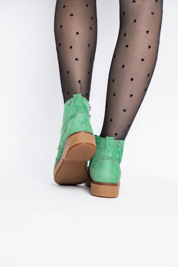Ghete Damă cu Șiret Piele Ecologică întoarsă culoare Verde (BS252BT2310028) 123