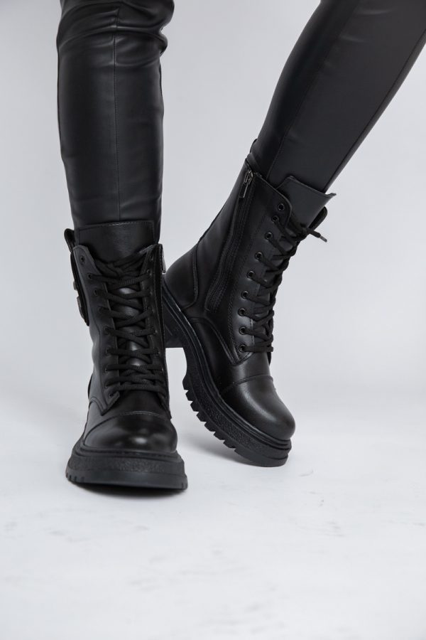 Ghete Dana cu Talpa Groasa Piele Ecologica Negre (BS7010BT2312010) 121