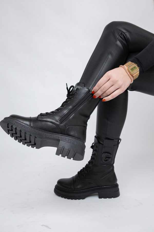 Ghete Dana cu Talpa Groasa Piele Ecologica Negre (BS7010BT2312010) 125