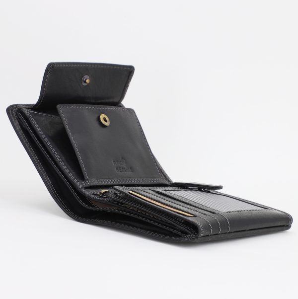 Portofel din Piele Naturală Barbati, Protecție RFID Negru - Peterson BSP5044P2312833 122
