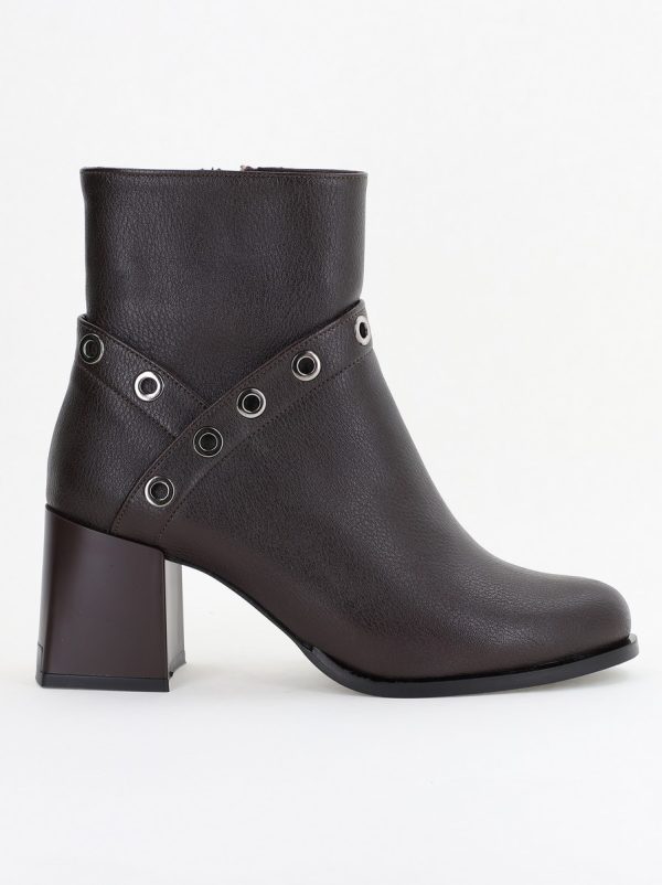 Botine damă din piele ecologică Cafeniu (BS706BO2311298) 119