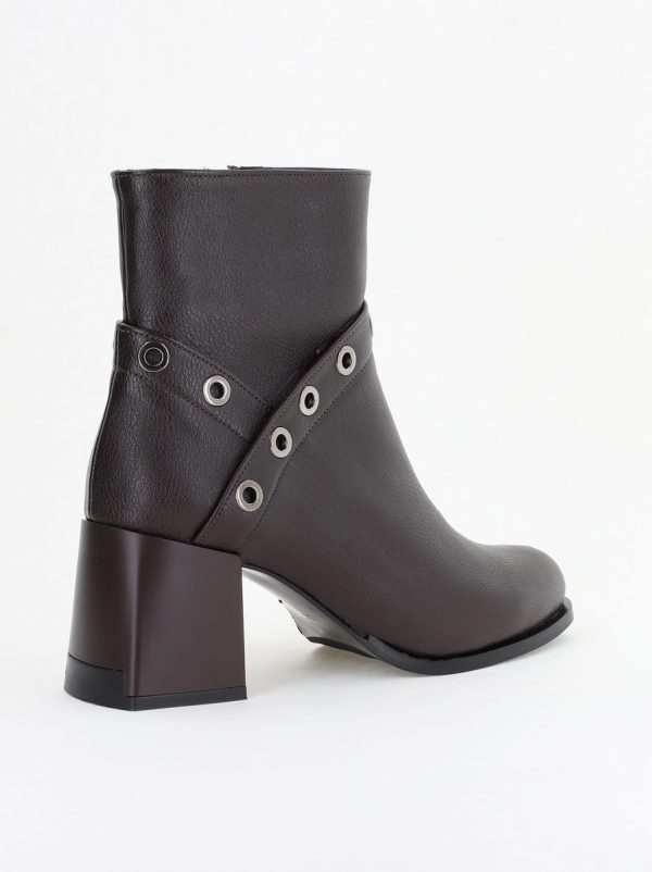 Botine damă din piele ecologică Cafeniu (BS706BO2311298) 120
