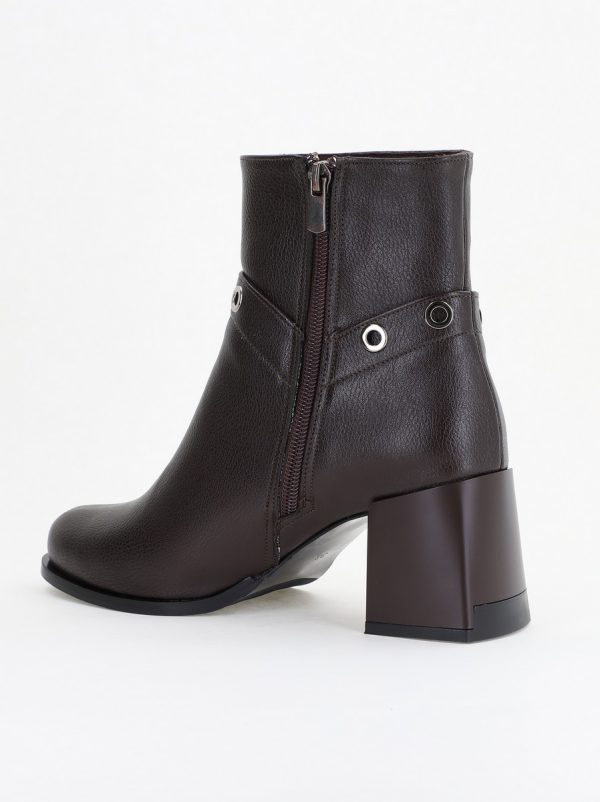 Botine damă din piele ecologică Cafeniu (BS706BO2311298) 121