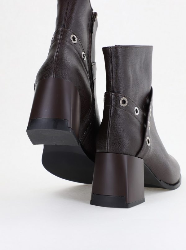 Botine damă din piele ecologică Cafeniu (BS706BO2311298) 122