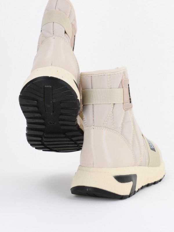 Botine sport cu toc damă din material sintetic închidere cu fermoar Bej BS580BT2312020 122