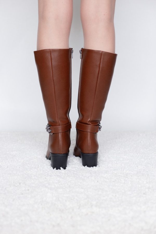 Cizme dama din piele ecologică Maro Mat (BS801CZ2312047) 123