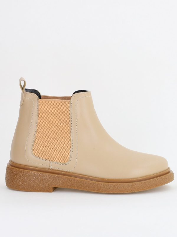 Ghete Damă cu elastic Piele Ecologică culoare Bej BS1032BT23120389 120