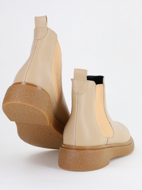Ghete Damă cu elastic Piele Ecologică culoare Bej BS1032BT23120389 126