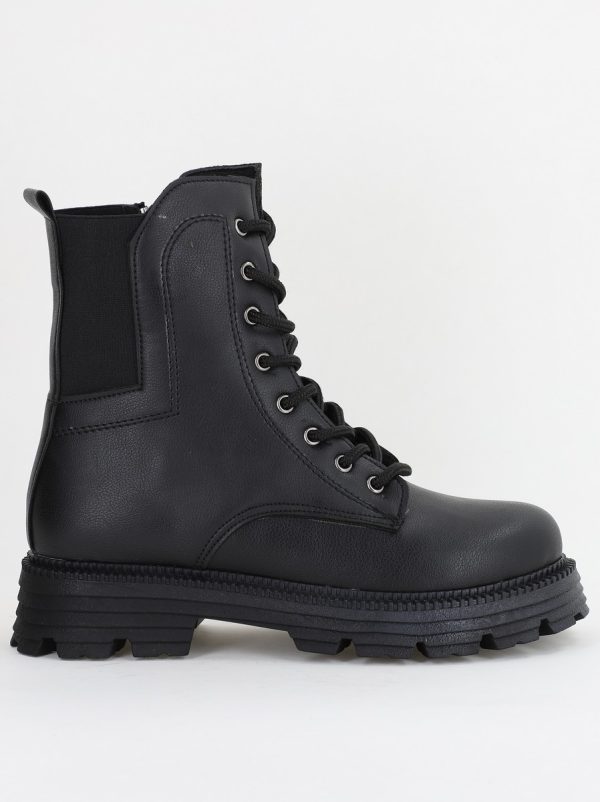 Ghete Damă piele ecologică su șiret Negre (BS402BT2312023) 120