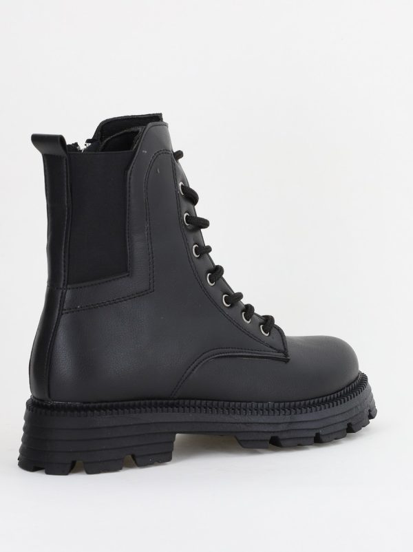 Ghete Damă piele ecologică su șiret Negre (BS402BT2312023) 122